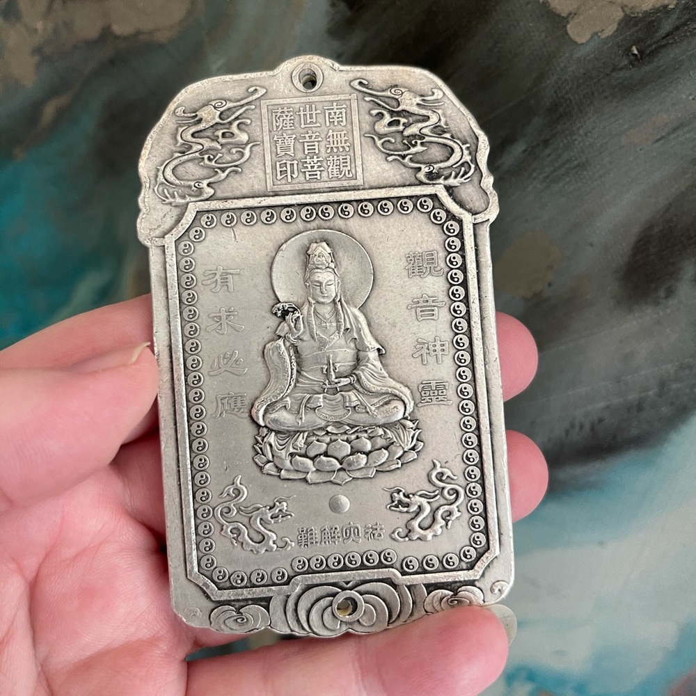 Antique Chinese Longevity Bullion amulets - Picture 6 of 6